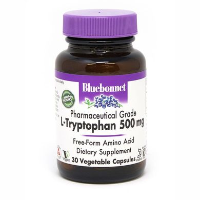 L-Триптофан L-Tryptophan Bluebonnet Nutrition 500мг 30 капсул