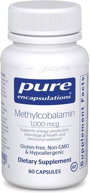 Вітамін В12 метилкобаламін Methylcobalamin Advanced Vitamin B12 Pure Encapsulations 60 капсул
