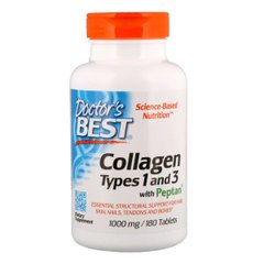 Колаген 1 і 3 типу Collagen Types 1&3 Doctor's Best 1000 мг 180 таблеток
