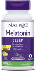 Фотография - Мелатонин Melatonin Fast Dissolve Natrol цитрус 10 мг 60 таблеток
