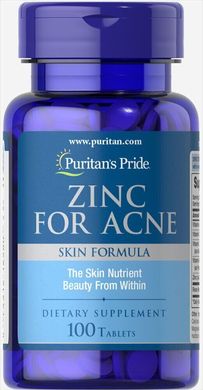 Цинк Zinc for Acne Puritan's Pride 100 таблеток