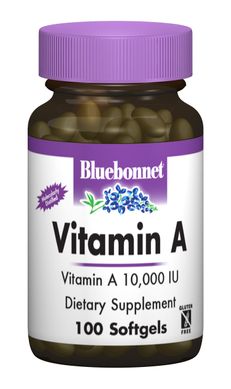 Фотография - Вітамін А Vitamin A Bluebonnet Nutrition 10000 МО 100 капсул