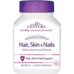 Фотография - Вітаміни для шкіри і волосся Hair,Skin & Nails 21st Century 50 таблеток