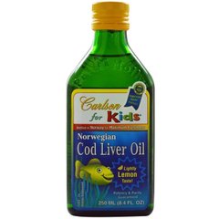 Фотография - Рыбий жир из печени трески для детей Cod Liver Oil Carlson Labs лимон 250 мл