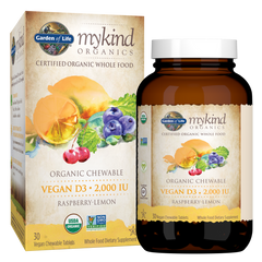 Фотография - Витамин D3 MyKind Organics Vegan D3 Garden of Life 2000 МЕ малина-лимон 30 жувальних таблеток
