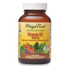 Фотография - Вітамін D3 Vitamin D3 MegaFood 2000 МО 30 таблеток