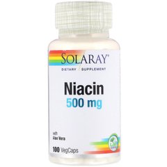 Вітамін В3 Ніацин Niacin Solaray 500 мг 100 капсул