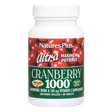 Клюква Ultra Cranberry Nature's Plus 1000 мг 90 таблеток
