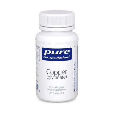 Мідь глицинат Copper glycinate Pure Encapsulations 60 капсул