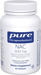 Фотография - Ацетилцистеїн NAC NAC n-acetyl-l-cysteine Pure Encapsulations 600 мг 90 капсул