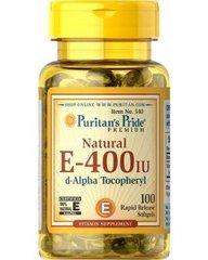Фотография - Витамин Е Vitamin E-400 Puritan's Pride 400 МЕ 50 капсул