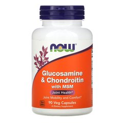 Фотография - Глюкозамин хондроитин и МСМ Glucosamine & Chondroitin with MSM Now Foods 90 капсул