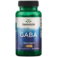 Фотография - Гамма-аминомасляная кислота GABA Swanson 500 мг 100 капсул