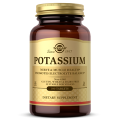 Калий Potassium Solgar 99 мг 100 таблеток