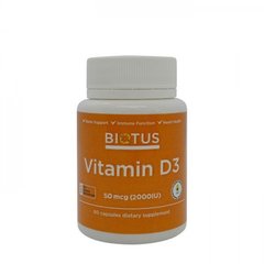 Фотография - Вітамін D3 Vitamin D3 Biotus 2000 МЕ 120 капсул