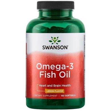 Фотография - Омега-3 риб'ячий жир Omega-3 Fish Oili Swanson лимон 150 капсул
