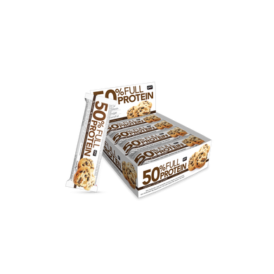Фотография - Упаковка протеїнового печива 50% Full protein QNT шоколадная стружка 12*50 г