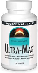 Магний (ультра) плюс витамин B-6 Ultra-Mag Source Naturals 120 таблеток
