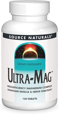 Магній (ультра) плюс вітамін B-6 Ultra-Mag Source Naturals 120 таблеток
