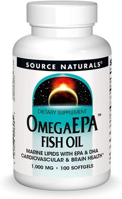 Фотография - Рыбий жир Омега-3 OmegaEpa Fish Oil Source Naturals 1000 мг 100 капсул