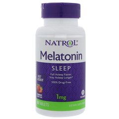 Фотография - Мелатонін Melatonin Fast Dissolve Natrol полуниця 1 мг 90 таблеток