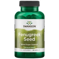 Пажитник насіння Fenugreek Seed Swanson 610 мг 90 капсул