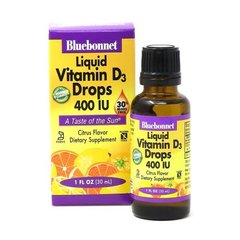 Фотография - Вітамін D3 Vitamin D3 Bluebonnet Nutrition краплі цитрус 400 МО 30 мл