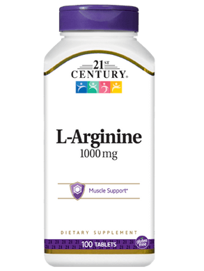 L-Аргинин L-Arginine 21st Century 1000 мг 100 таблеток
