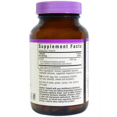 5-HTP Гідроксітріптофан Bluebonnet Nutrition 100 мг 60 капсул