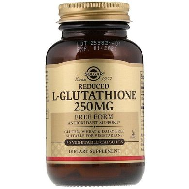 Глутатіон L-Glutathione Solgar знижений 250 мг 30 капсул