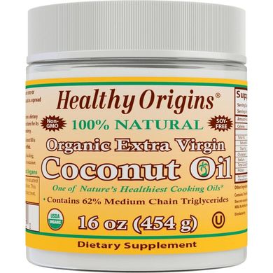 Фотография - Кокосове масло Coconut Oil Healthy Origins органік 454 г