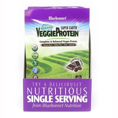 Фотография - Органический растительный протеин Super Earth VeggieProtein Bluebonnet Nutrition моккачино 8 пакетиков