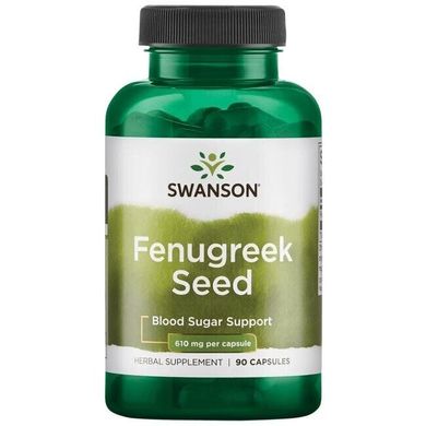Пажитник насіння Fenugreek Seed Swanson 610 мг 90 капсул