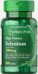 Селен Selenium Puritan's Pride 200 мкг 100 таблеток