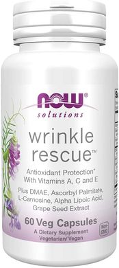 Антиоксиданты против морщин Wrinkle Rescue Now Foods Solutions 60 капсул