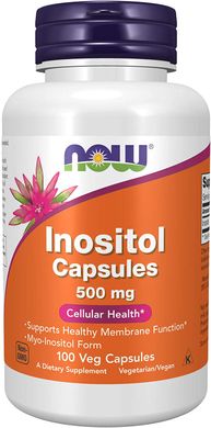 Витамин В8 Инозитол Inositol Now Foods 500 мг 100 капсул