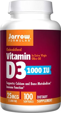 Фотография - Вітамін D3 Vitamin D3 Jarrow Formulas 1000 МО 100 капсул