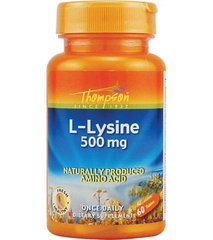 L- лизин L-Lysine Thompson 500 мг 60 таблеток