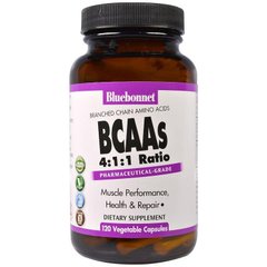 BCAA BCAAs 4:1:1 Ratio Bluebonnet Nutrition 120 капсул