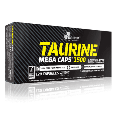 Таурин Taurine 1500 Mega Caps Olimp Nutrition 120 капсул