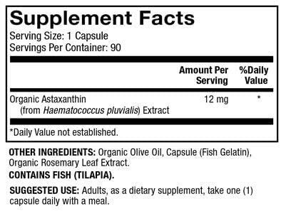 Астаксантин Astaxanthin Dr. Mercola 4 мг 90 капсул