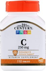 Фотография - Витамин C Vitamin C 21st Century 250 мг 110 таблеток