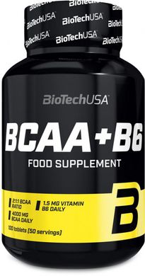 Амінокислота BCAA + B6 BioTech USA 100 таблеток
