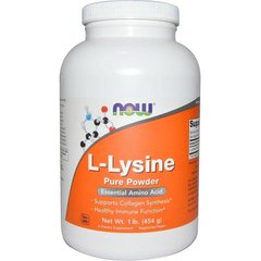 L- лизин L-Lysine Now Foods порошок 454 г
