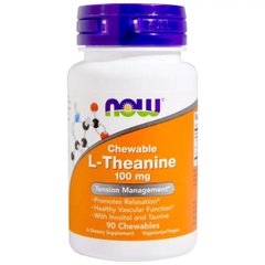 L-Теанін L-Theanine Now Foods 100 мг 90 жувальних таблеток