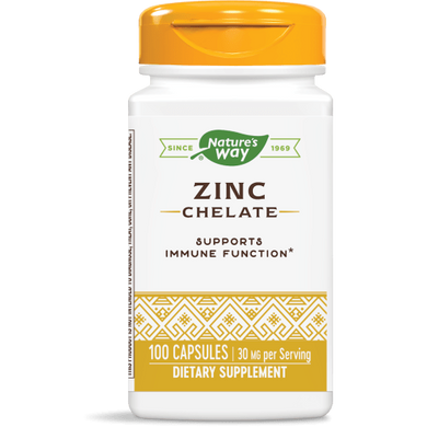 Хелат цинка Zinc Chelate Nature's Way 30 мг 100 капсул