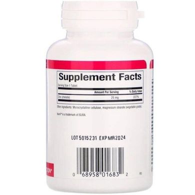 Хелатный цинк Zinc Chelate Natural Factors 25 мг 90 таблеток