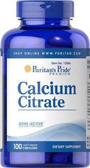 Кальций цитрат Calcium Citrate Puritan's Pride 100 капсул