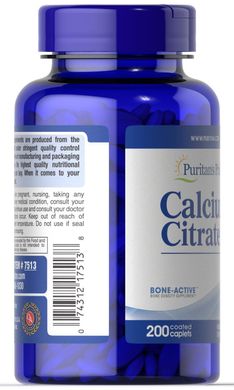 Кальцій цитрат Calcium Citrate Puritan's Pride 200 капсул