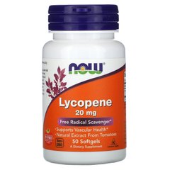 Фотография - Лікопін Lycopene Now Foods 20 мг 50 капсул